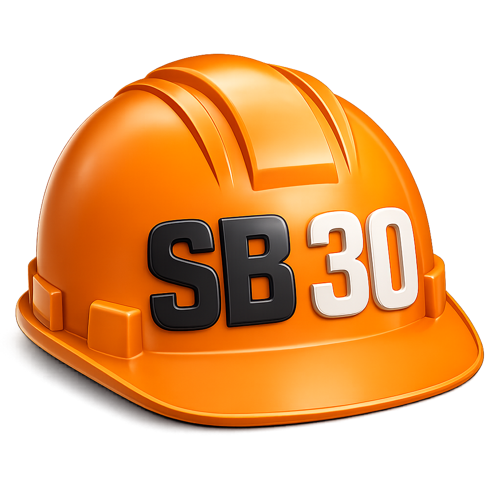 SB30 – oranger Bauhelm